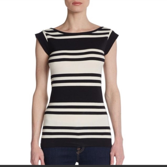 French Connection Striped T-Shirt - Picture 1 of 6